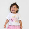 Camiseta Infantil Pampili Carinhas Felizes Strass Branca