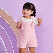 Jardineira Infantil Pampili Rosa Claro