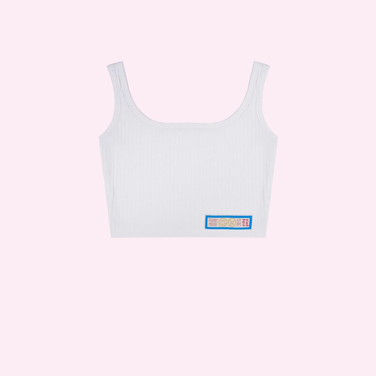 Top e Blusa Manga Longa Vallen Sobreposição Branco e Azul - top regata infantil