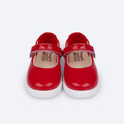 Tênis Infantil Feminino Pampili Pom Pom Verniz Vermelho Peper - frente tênis infantil vermelho