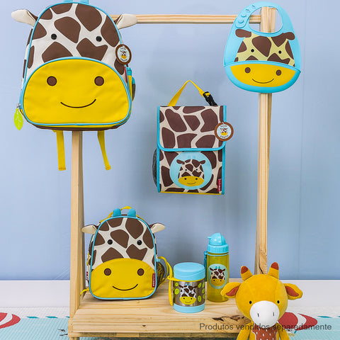 Garrafa Infantil Skip Hop Flip Zoo Girafa Amarela e Azul - coleção skip hop girafa
