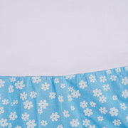 Camisola Kids Cara de Criança Brilha no Escuro Flores Branca e Azul - 8 Anos - saia com estampa