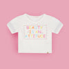 Camiseta Infantil Feminina Pampili Attitude Tachas Coloridas Off White