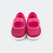 Tênis de Led Infantil Sneaker Luz com Velcro Pink.