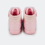 Tênis de Led Infantil Sneaker Luz Cano Médio Love Glitter Fino Rosa Iogurte.