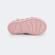 Tênis de Led Infantil Sneaker Luz Cano Médio Love Glitter Fino Rosa Iogurte.