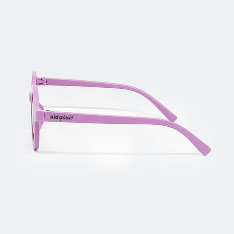 Óculos de Sol Infantil KidSplash! Eco Proteção UV Redondo Lavanda - hastes laterais