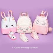 Mochila Infantil  Ovelha com Glitter Nude.