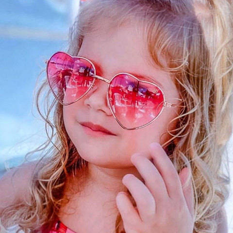 Óculos de Sol Infantil KidSplash! Proteção UV Coração Aviador Pink - óculos infantil feminino