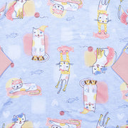 Pijama Infantil Alakazoo Manga Longa Zoo Gatas Fofas Azul - pijama blusa estampada