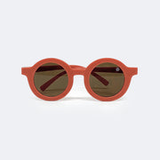 Óculos de Sol Infantil KidSplash! Eco Proteção UV Redondo Terracota  - frente do óculos infantil feminino