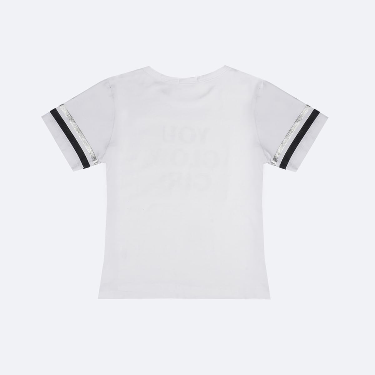 Camiseta Infantil Pampili You Glow Branca - costas camiseta menina