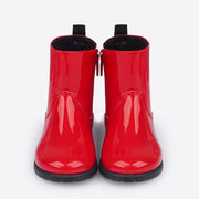 Bota Infantil Feminina Pampili Rubi Verniz Vermelho Pepper - frente bota infantil cano médio