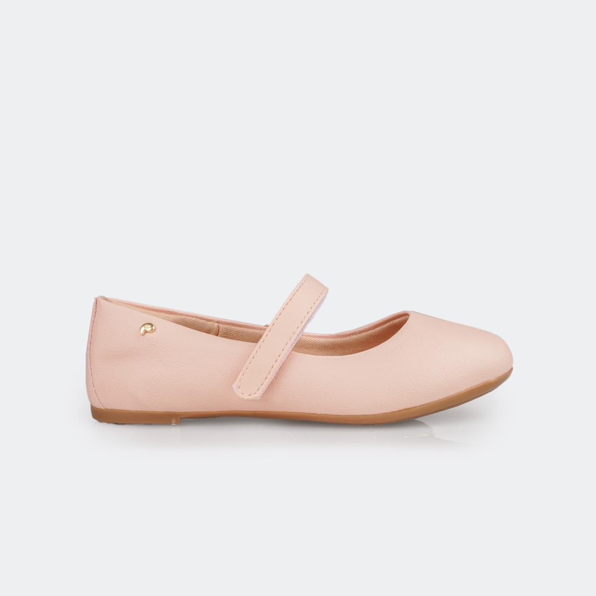 Sapatilha Infantil Pampili Super Fofura com Velcro Rosa Novo - foto da lateral 
