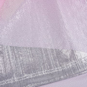 Saia de Tule Pampili Lurex Degradê Rosa e Branco - tule e forro metalizado