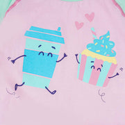 Pijama Bebê Tip Top Longo Cupcake e Glitter Rosa - estampa da camiseta