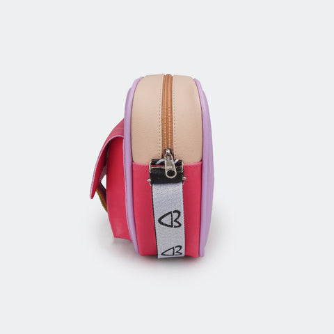 Bolsa Tiracolo Tweenie com Bolso Frontal Colorida - foto lateral da bolsa