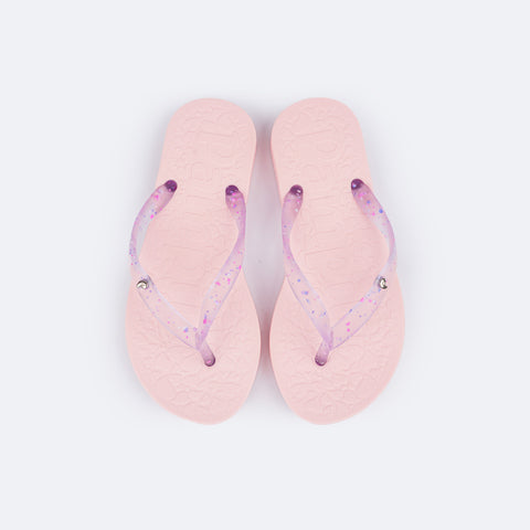 Chinelo Infantil Pampili Love Eco Amigável Rosa Glace - sola confortável