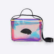 Bolsa Tiracolo Tweenie Transparente e Holográfica Preta - frente bolsa infantil feminina