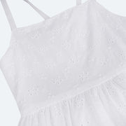 Vestido Infantil Infanti Laise Branco - parte superior do vestido de alça