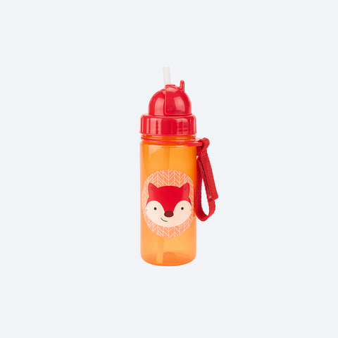 Garrafa Infantil Skip Hop Flip Raposa Vermelha e Laranja - garrafa com tampa infantil