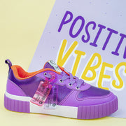 Tênis Feminino Tweenie Liriah Soft Positive Vibes Roxo - lateral tênis feminino