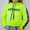 Blusa Infantil Pampili Moletom Enjoy Amarelo Neon