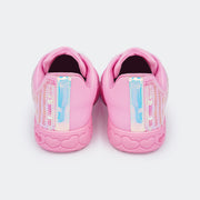 Tênis de Led Infantil Pampili Sneaker Luz Paetê e Briho Rosa Bale - traseira tênis bebê