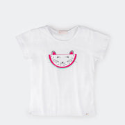 Camiseta T-Shirt Pampili Infantil Feminina Gato Melancia.