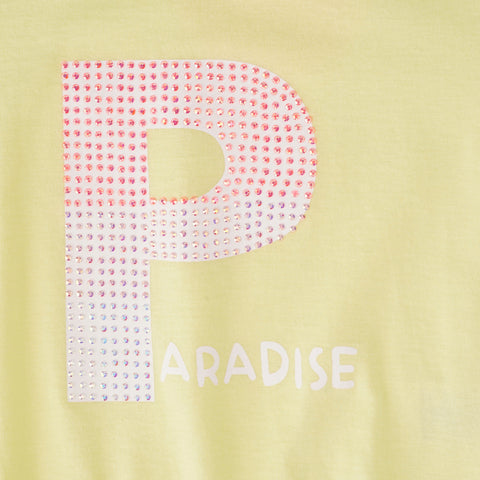 Camiseta T-Shirt Pampili Infantil Feminina Paradise Amarela.