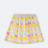 Saia de Tule Pampili Corações Coloridos e Strass Off White