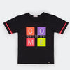 Camiseta Infantil Feminina Pampili Estampa Glitter Neon Come Believe Preta e Colorida