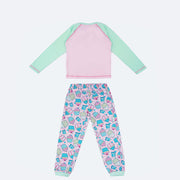 Pijama Infantil Tip Top Longo Cupcake Rosa - costas do pijama