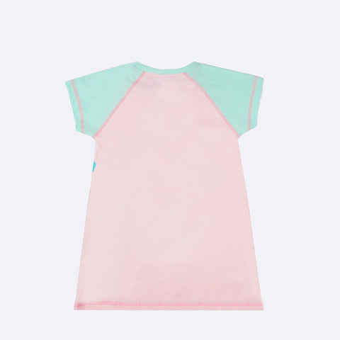 Camisola Bebê Tip Top Glitter Cupcake Rosa - 1 a 3 Anos - costas da camisola infantil