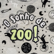 Pijama Macaquinho Bebê Alakazoo Zoo Gatos Cinza - estampa do pijama feminino