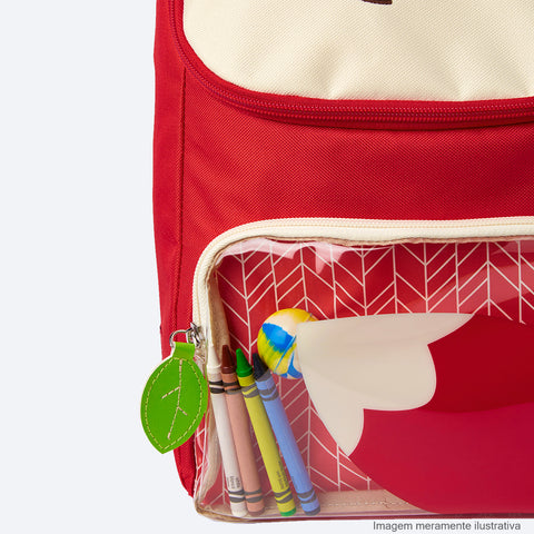 Mochila Escolar Skip Hop Zoo Raposa Vermelha - mochila infantil com bolso transparente