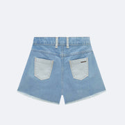 Short Jeans Infantil Feminino Vic&Vicky Arkansas Color Block - costas do short com bolsos