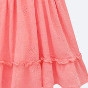 Vestido Infantil Kukiê Laise e Babado Rosa - detalhe barra do vestido