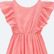 Vestido Infantil Kukiê Laise e Babado Rosa - detalhe babados