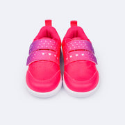 Tênis de Led Infantil Pampili Sneaker Luz Phone Strap Pink Maravilha - estampa na frente do tênis