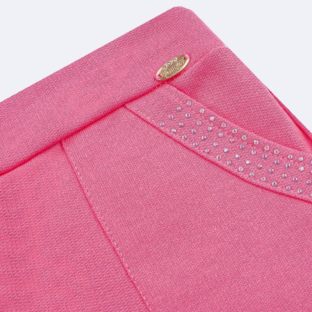 Short Infantil Pampili Bolso Strass Rosa - short infantil strass