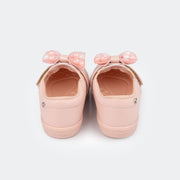 Tênis de Led Infantil Sneaker Luz com Laço Rosa Novo.