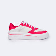 Tênis Feminino Tweenie #Crush Branco e Pink Maravilha - lateral do tênis infantil feminino