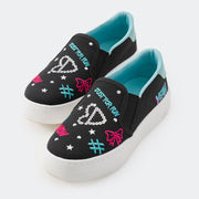 Tênis Slip On Feminino Tweenie #Play Just For Fun Preto.