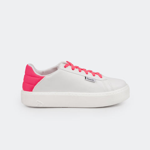 Tênis Feminino Tweenie #Play Branco e Pink.