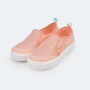 Tênis Slip On Feminino Tweenie #Play em Tela Vazada Fresh Orange.