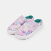 Tênis Mule Feminino Tweenie #Fun Snug Real Zone Veludo Tie Dye Rose e Azul Tiffany.