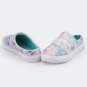 Tênis Mule Feminino Tweenie #Fun Snug Real Zone Veludo Tie Dye Rose e Azul Tiffany.