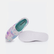 Tênis Mule Feminino Tweenie #Fun Snug Real Zone Veludo Tie Dye Rose e Azul Tiffany.