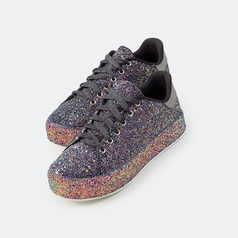 Tênis de Glitter Tweenie #Mix  Preto com Roxo.